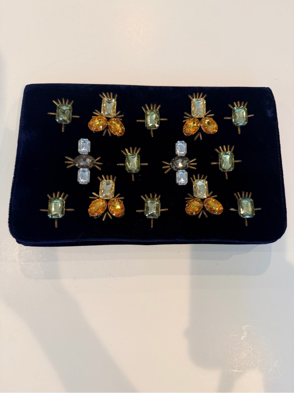 Shiraleah Gold-Tone Cluster Rings with Green, Amber & Clear Stones